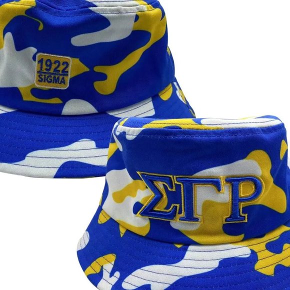 Sigma Gamma Rho Camouflage Embroidered Bucket Hat - Picture 2 of 2